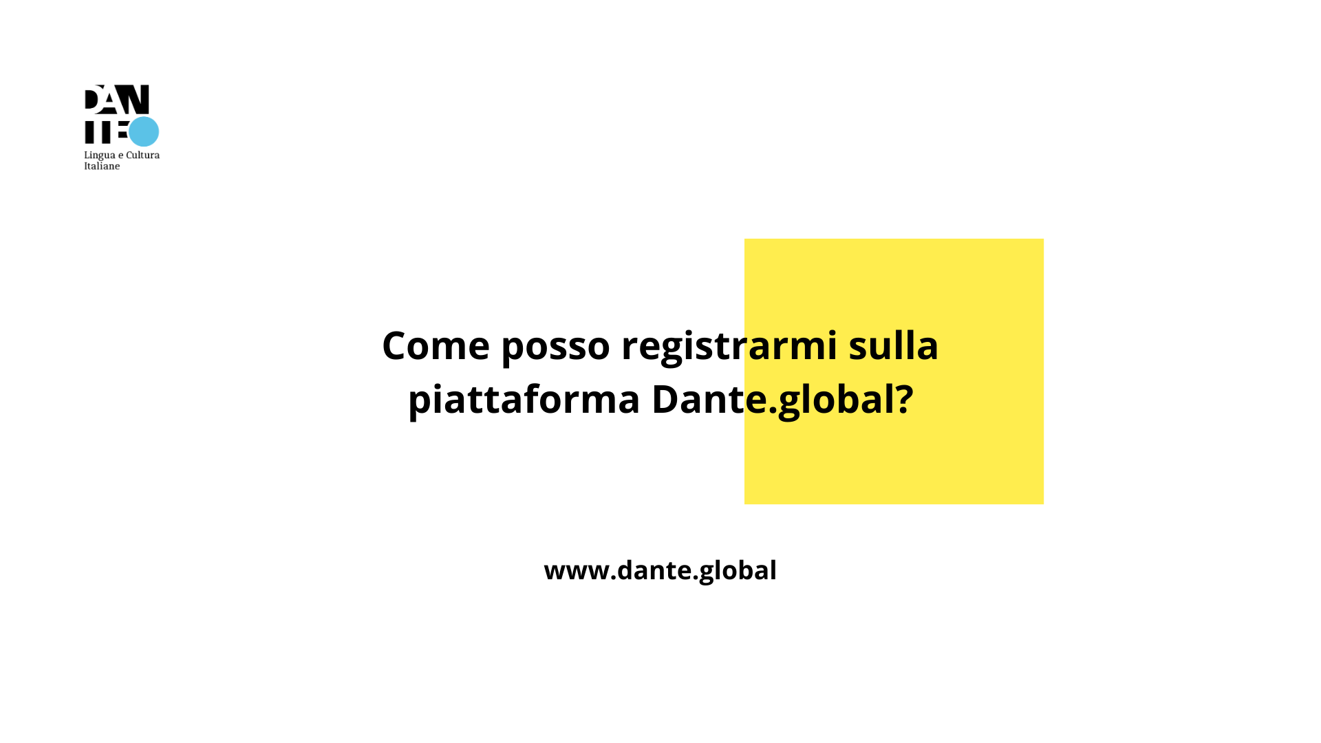 Registrazione dante.global